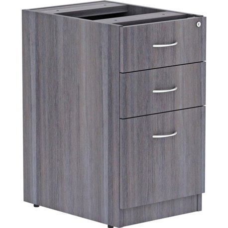 Lorell Essentials Series Box/Box/File Fixed File Cabinet - 16" x 22"28.3" - File, Box Drawer(s) - Finish: Laminate, Weathered Ch