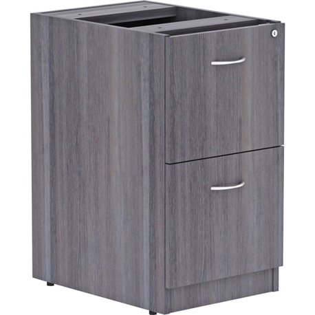 Lorell Essentials Series File/File Fixed File Cabinet - 16" x 22"28.3" - 2 x File Drawer(s) - Finish: Laminate, Weathered Charco