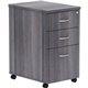 Lorell Essentials Series Box/Box/File Mobile File Cabinet - 16" x 22"28.3" - 3 x Box, File Drawer(s) - Finish: Weathered Charcoa