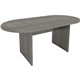 Lorell Essentials Oval Conference Table - 1.3" Top, 0" Edge, 72" x 29.5"36" - Finish: Weathered Charcoal, Laminate