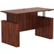 Lorell Essentials Series Sit-to-Stand Desk Shell - 0.1" Top, 1" Edge, 60" x 29"49" - Finish: Cherry - Laminate Table Top