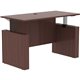 Lorell Essentials Series Sit-to-Stand Desk Shell - 0.1" Top, 1" Edge, 60" x 29"49" - Finish: Mahogany - Mahogany Laminate Table 