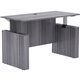 Lorell Essentials Series Sit-to-Stand Desk Shell - 0.1" Top, 1" Edge, 60" x 29"49" - Finish: Weathered Charcoal