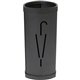 Alba Large Triangular Umbrella Stand - 25.4" x 6.1" x 13" x - Steel, ABS Plastic - 1 Each - Black