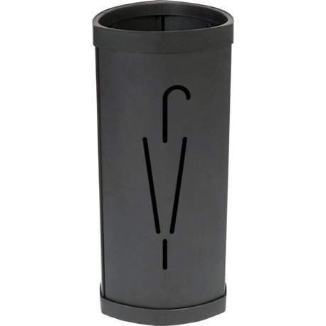 Alba Large Triangular Umbrella Stand - 25.4" x 6.1" x 13" x - Steel, ABS Plastic - 1 Each - Black