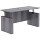 Lorell Essentials Series Sit-to-Stand Desk Shell - 0.1" Top, 1" Edge, 72" x 29"49" - Finish: Weathered Charcoal - Laminate Table