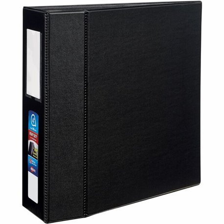 Avery Heavy-Duty Black 4" Binder (79994) - Avery Heavy-Duty 3 Ring Binder with Label Holder, 4" One Touch EZD Rings, 4.5" Spine,