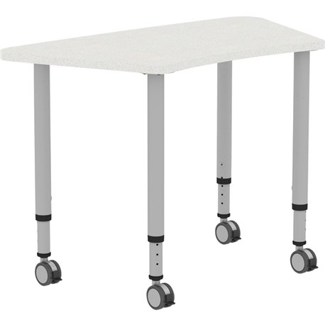 Lorell Attune Height-adjustable Multipurpose Curved Table - For - Table TopTrapezoid Top - Height Adjustable - 26.62" to 33.62" 