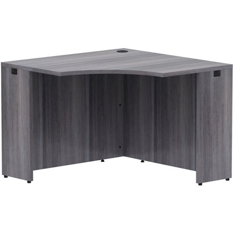 Lorell Essentials Series Corner Desk - 42" x 24"29.5" Desk, 1" Top - Finish: Weathered Charcoal Laminate