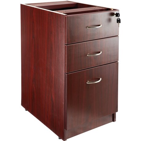 Lorell Essentials Box/Box/File Fixed File Cabinet - 15.5" x 21.9"28.5" - Box, File Drawer(s) - Single Pedestal - Finish: Mahogan