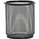 Lorell Mesh Wire Pencil Cup Holder - 3.5" x 3.9" x - Steel - 1 Each - Black