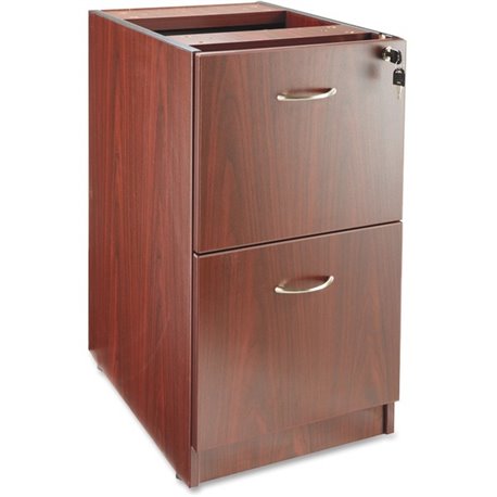 Lorell Essentials File/File Fixed File Cabinet - 15.5" x 21.9" x 28.3" - 2 x File Drawer(s) - Finish: Laminate, Mahogany