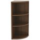 Lorell Essentials Series Hutch End Corner Bookcase - 36" Height x 14.8" Width37.8" Length%Floor - Walnut - Laminate, Polyvinyl C