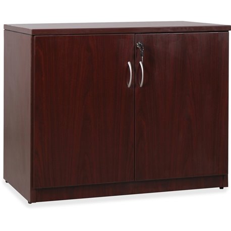 Lorell Essentials Series 2-Door Storage Cabinet - 36" x 22.5" x 29.5" - 2 x Door(s) - Mahogany - Laminate - Melamine Faced Chipb