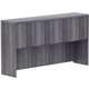 Lorell Essentials Series Stack-on Hutch with Doors - 66" x 15"36" - 4 Door(s) - Finish: Weathered Charcoal Laminate