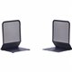 Lorell Mesh Bookends - 7" Height x 5.4" Width x 5.3" DepthDesktop - Sturdy - Black - Steel, Mesh - 1 / Pair