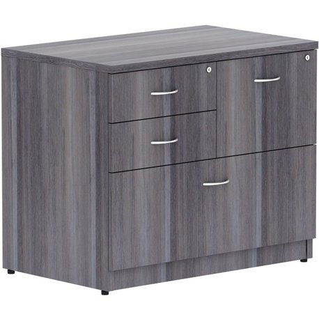 Lorell Essentials Series Box/Box/File Lateral File - 35.5" x 22"29.5" Lateral File, 1" Top - 4 x File, Box Drawer(s) - Finish: W