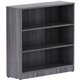 Lorell Laminate Bookcase - 36" x 12" x 36" - 3 x Shelf(ves) - Sturdy, Laminated, Contemporary Style, Square Edge, Adjustable Fee