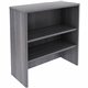 Lorell Essentials 2-shelf Stack-on Bookcase - 36" x 15"36" - 2 Shelve(s) - Material: Laminate, Metal - Finish: Weathered Charcoa