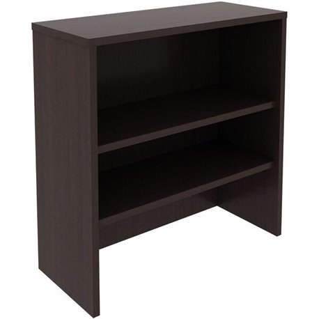 Lorell Essentials 2-shelf Stack-on Bookcase - 36" x 15"36" - 2 Shelve(s) - Material: Laminate, Metal - Finish: Espresso - Stacka