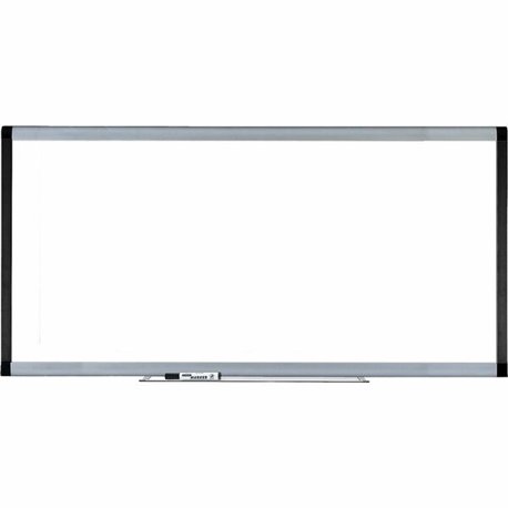 Lorell Signature Series Magnetic Dry-erase Markerboard - 96" (8 ft) Width x 48" (4 ft) Height - Coated Steel Surface - Silver, E