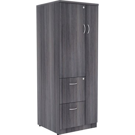 Lorell Essentials/Revelance Tall Storage Cabinet - 23.6" x 23.6"65.6" - 2 Drawer(s) - 2 Shelve(s) - Material: Medium Density Fib