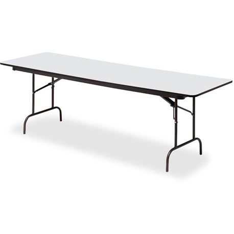 Iceberg Premium Wood Laminate Folding Table - Gray, Melamine Top - 96" Table Top Width x 30" Table Top Depth - Wood Top Material