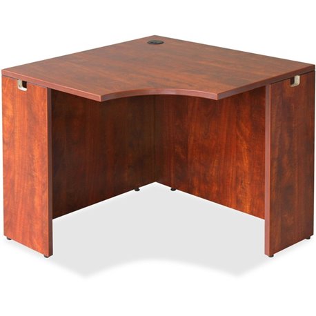 Lorell Essentials Series Corner Desk - Laminated Top - 35.38" Table Top Width x 35.38" Table Top Depth x 1" Table Top Thickness 