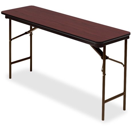 Iceberg Premium Wood Laminate Folding Table - Melamine Rectangle Top - Traditional Style - 500 lb Capacity - 60" Table Top Lengt