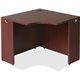 Lorell Essentials Series Corner Desk - Laminated Rectangle, Mahogany Top - 35.38" Table Top Width x 35.38" Table Top Depth x 1" 