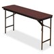 Iceberg Premium Wood Laminate Folding Table - Melamine Rectangle Top - Traditional Style - 500 lb Capacity - 72" Table Top Lengt