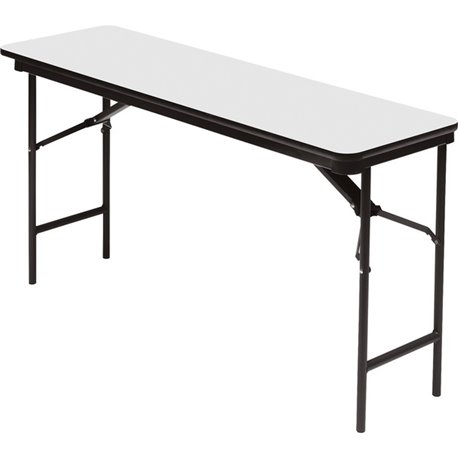 Iceberg Premium Wood Laminate Folding Table - Melamine Rectangle Top - 500 lb Capacity - 72" Table Top Length x 18" Table Top Wi