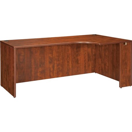 Lorell Essentials Series Right Corner Credenza - 70.9" x 35.4" x 29.5" - Finish: Cherry, Laminate - Leveling Glide