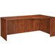 Lorell Essentials Series Right Corner Credenza - 66.1" x 35.4" x 29.5" - Finish: Cherry, Laminate - Leveling Glide