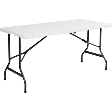 Iceberg IndestrucTable TOO Bi-Fold Folding Table - Rectangle Top - 4 Legs - 250 lb Capacity - 60" Table Top Width x 30" Table To