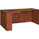 Lorell Essentials Series Left Corner Credenza - 66.1" x 35.4" x 29.5" - Finish: Cherry, Laminate - Leveling Glide