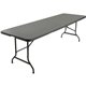 Iceberg IndestrucTable TOO Bifold Table - Rectangle Top - Contemporary Style - Adjustable Height - 72" Table Top Length x 30" Ta