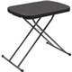 Iceberg IndestrucTable Small Space Personal Table - Black - 25 lb Capacity - Adjustable Height - 20.80" to 26.60" Adjustment - 2