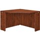 Lorell Essentials Series Corner Desk - 41.4" x 41.4" x 29.5" - Finish: Cherry, Laminate - Leveling Glide