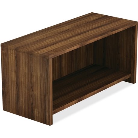 Lorell Essentials/Revelance Series Wall-Mount Hutch - 36" x 15"17" Hutch, 0.1" Edge - Material: Metal - Finish: Walnut, Laminate