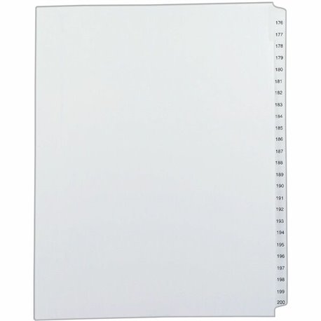 Avery Allstate Style Collated Legal Dividers - 1 x Divider(s) - Side Tab(s) - 176-200 - 25 Tab(s)/Set - 8.5" Divider Width x 11"