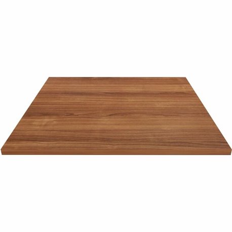 Lorell Hospitality/Conference Tabletop - 0.1" Edge, 36" x 36"1" - Band Edge - Walnut Table Top - For Reception Area, Conference 