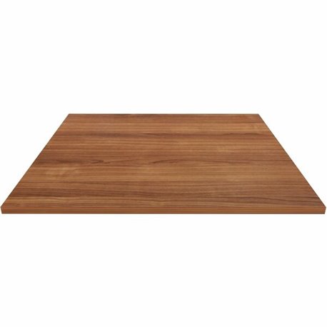 Lorell Hospitality/Conference Tabletop - 0.1" Edge, 42" x 42"1" - Band Edge - Walnut Table Top - For Reception Area, Conference 