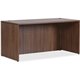 Lorell Essentials Series Rectangular Desk Shell - 1" Top, 70.9" x 35.4"29.5" Desk - Finish: Walnut Laminate - Lockable, Grommet,