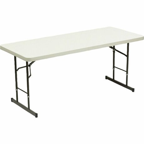 Iceberg IndestrucTable TOO 1200 Series Adjustable Folding Table - Rectangle Top - 4 Legs - 600 lb Capacity - Adjustable Height -