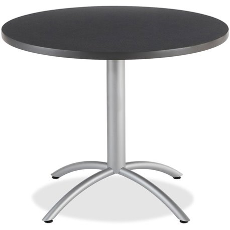 Iceberg CafeWorks 36" Round Cafe Table - Melamine Round Top - Powder Coated - 1.13" Table Top Thickness x 36" Table Top Diameter