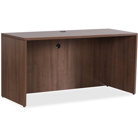 Lorell Essentials Series Credenza Shell - 70.9" x 23.6"29.5" Credenza, 1" Top, 3.8" Drawer Pull, 0.1" Edge - Walnut, Laminate Ta