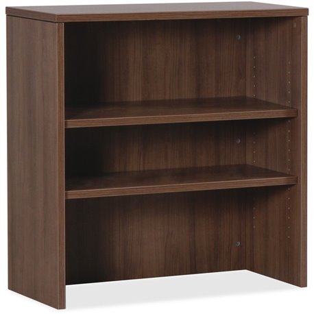 Lorell Essentials Series Stack-on Bookshelf - 36" x 15"36" - 2 Shelve(s) - Material: MFC, Polyvinyl Chloride (PVC) - Finish: Wal