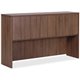 Lorell Essentials Series Stack-on Hutch with Doors - 70.9" x 14.8" x 36" Hutch - 4 Door(s) - Finish: Laminate, Walnut - Grommet,