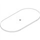 Lorell Prominence 2.0 Racetrack Conference Tabletop - For - Table TopMahogany Racetrack, Laminated Top x 96" Table Top Width x 4